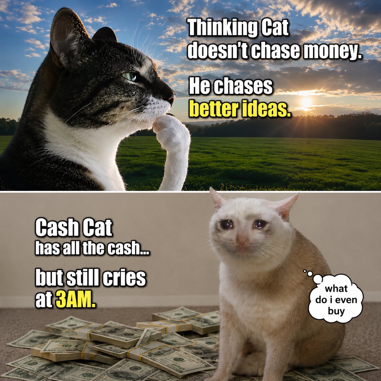 chases better ideas, not money